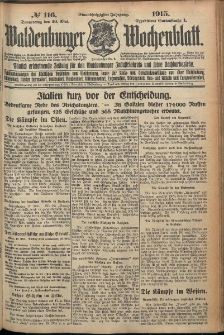 Waldenburger Wochenblatt, Jg. 61, 1915, nr 116