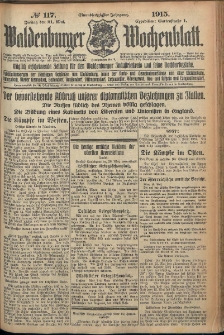 Waldenburger Wochenblatt, Jg. 61, 1915, nr 117