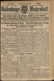 Waldenburger Wochenblatt, Jg. 61, 1915, nr 118