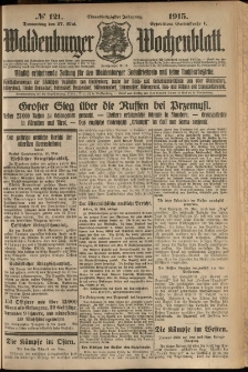 Waldenburger Wochenblatt, Jg. 61, 1915, nr 121