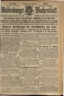 Waldenburger Wochenblatt, Jg. 61, 1915, nr 123