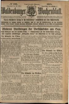 Waldenburger Wochenblatt, Jg. 61, 1915, nr 123