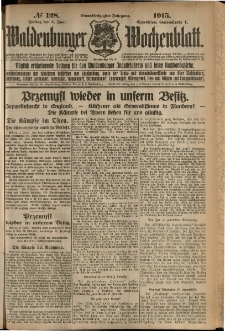 Waldenburger Wochenblatt, Jg. 61, 1915, nr 128