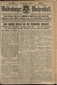 Waldenburger Wochenblatt, Jg. 61, 1915, nr 129