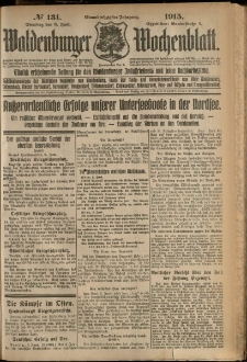 Waldenburger Wochenblatt, Jg. 61, 1915, nr 131