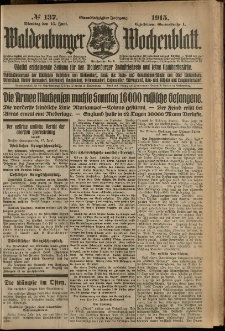 Waldenburger Wochenblatt, Jg. 61, 1915, nr 137