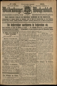 Waldenburger Wochenblatt, Jg. 61, 1915, nr 142