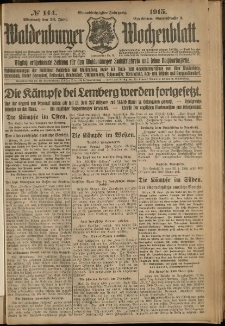 Waldenburger Wochenblatt, Jg. 61, 1915, nr 144
