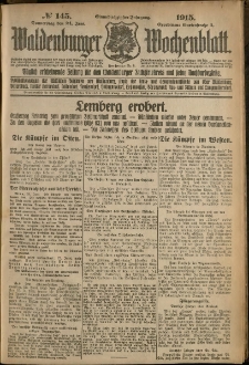 Waldenburger Wochenblatt, Jg. 61, 1915, nr 145