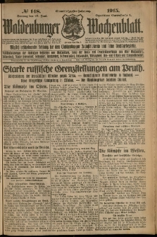 Waldenburger Wochenblatt, Jg. 61, 1915, nr 148