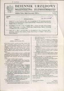 Dziennik Urzędowy Województwa Jeleniogórskiego, 1995, nr 1
