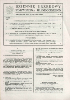 Dziennik Urzędowy Województwa Jeleniogórskiego, 1995, nr 3