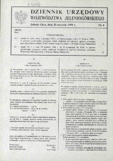 Dziennik Urzędowy Województwa Jeleniogórskiego, 1995, nr 4