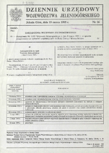 Dziennik Urzędowy Województwa Jeleniogórskiego, 1995, nr 16