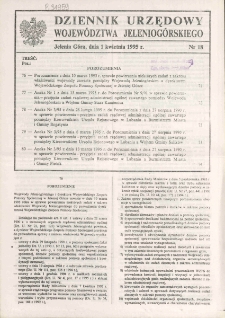 Dziennik Urzędowy Województwa Jeleniogórskiego, 1995, nr 18