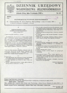 Dziennik Urzędowy Województwa Jeleniogórskiego, 1995, nr 19