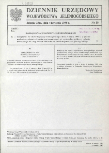 Dziennik Urzędowy Wojew&oacute;dztwa Jeleniog&oacute;rskiego, 1995, nr 20