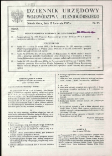 Dziennik Urzędowy Województwa Jeleniogórskiego, 1995, nr 23