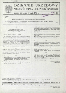 Dziennik Urzędowy Wojew&oacute;dztwa Jeleniog&oacute;rskiego, 1995, nr 26