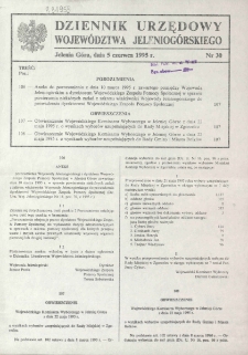 Dziennik Urzędowy Województwa Jeleniogórskiego, 1995, nr 30