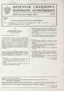 Dziennik Urzędowy Województwa Jeleniogórskiego, 1995, nr 39
