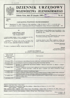 Dziennik Urzędowy Województwa Jeleniogórskiego, 1995, nr 41