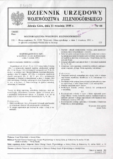Dziennik Urzędowy Województwa Jeleniogórskiego, 1995, nr 44