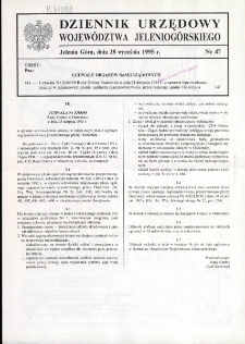 Dziennik Urzędowy Województwa Jeleniogórskiego, 1995, nr 47