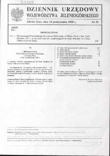 Dziennik Urzędowy Województwa Jeleniogórskiego, 1995, nr 51