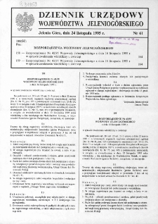 Dziennik Urzędowy Województwa Jeleniogórskiego, 1995, nr 61