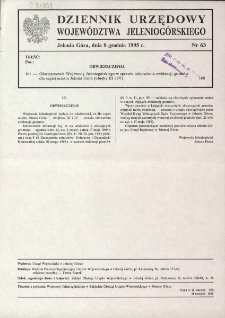 Dziennik Urzędowy Województwa Jeleniogórskiego, 1995, nr 63