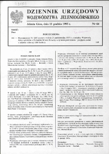 Dziennik Urzędowy Województwa Jeleniogórskiego, 1995, nr 64