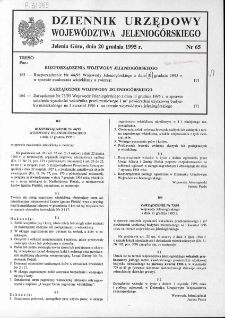 Dziennik Urzędowy Województwa Jeleniogórskiego, 1995, nr 65