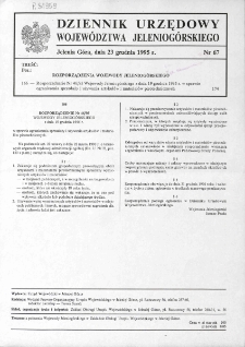 Dziennik Urzędowy Województwa Jeleniogórskiego, 1995, nr 67