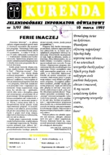 Kurenda : jeleniogórski informator oświatowy, 1997, nr 3 (86)