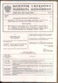 Dziennik Urzędowy Województwa Jeleniogórskiego, 1996, nr 9