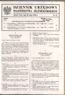 Dziennik Urzędowy Województwa Jeleniogórskiego, 1996, nr 21
