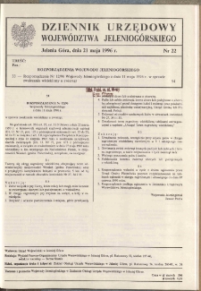 Dziennik Urzędowy Województwa Jeleniogórskiego, 1996, nr 22