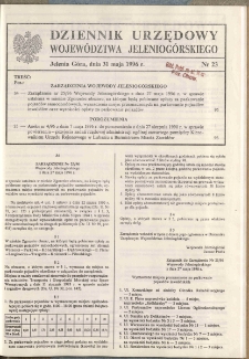 Dziennik Urzędowy Województwa Jeleniogórskiego, 1996, nr 23