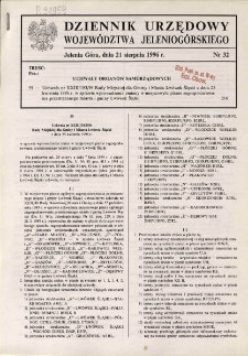 Dziennik Urzędowy Województwa Jeleniogórskiego, 1996, nr 32