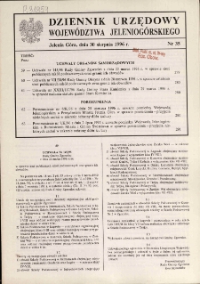 Dziennik Urzędowy Województwa Jeleniogórskiego, 1996, nr 35