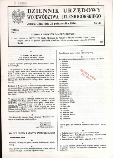 Dziennik Urzędowy Województwa Jeleniogórskiego, 1996, nr 46