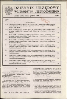 Dziennik Urzędowy Wojew&oacute;dztwa Jeleniog&oacute;rskiego, 1996, nr 57