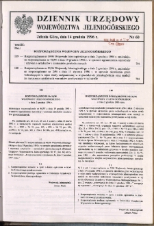 Dziennik Urzędowy Województwa Jeleniogórskiego, 1996, nr 60