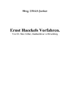 Ernst Haeckels Vorfahren [Dokument elektroniczny]