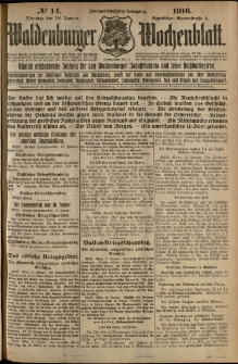 Waldenburger Wochenblatt, Jg. 62, 1916, nr 14