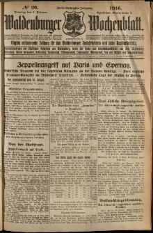 Waldenburger Wochenblatt, Jg. 62, 1916, nr 26