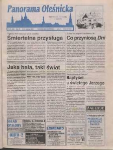 Panorama Oleśnicka: tygodnik Ziemi Oleśnickiej, 1998, nr 15