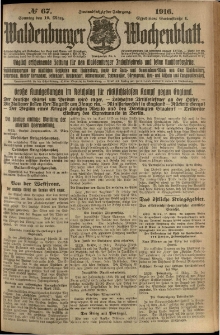 Waldenburger Wochenblatt, Jg. 62, 1916, nr 67