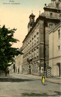 Ohlau. Partie am Schlossplatz [Dokument ikonograficzny]